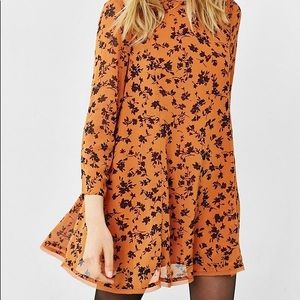 UO Kimchi Blue Orange Floral Dress